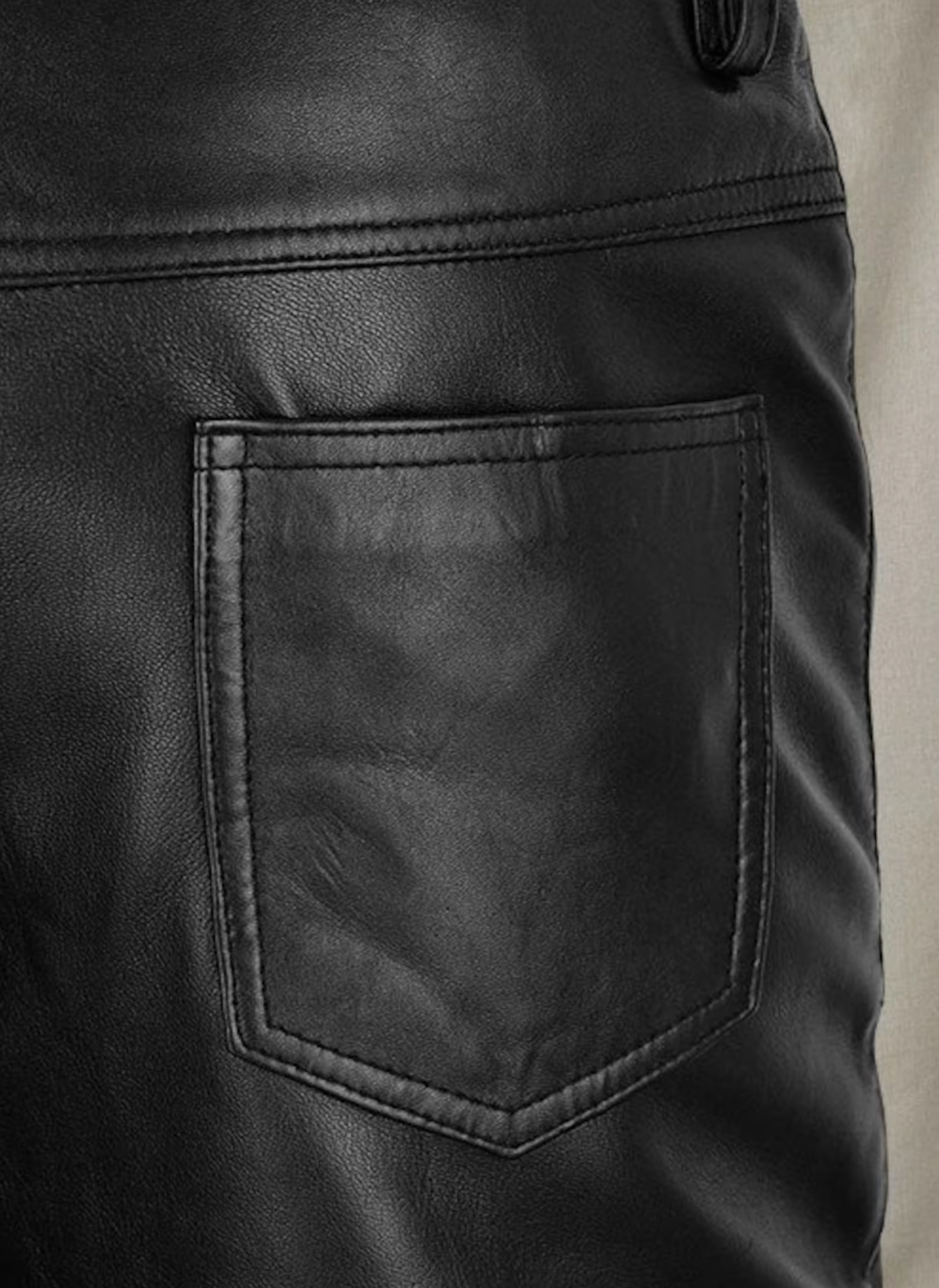 black leather pants for men punk rock