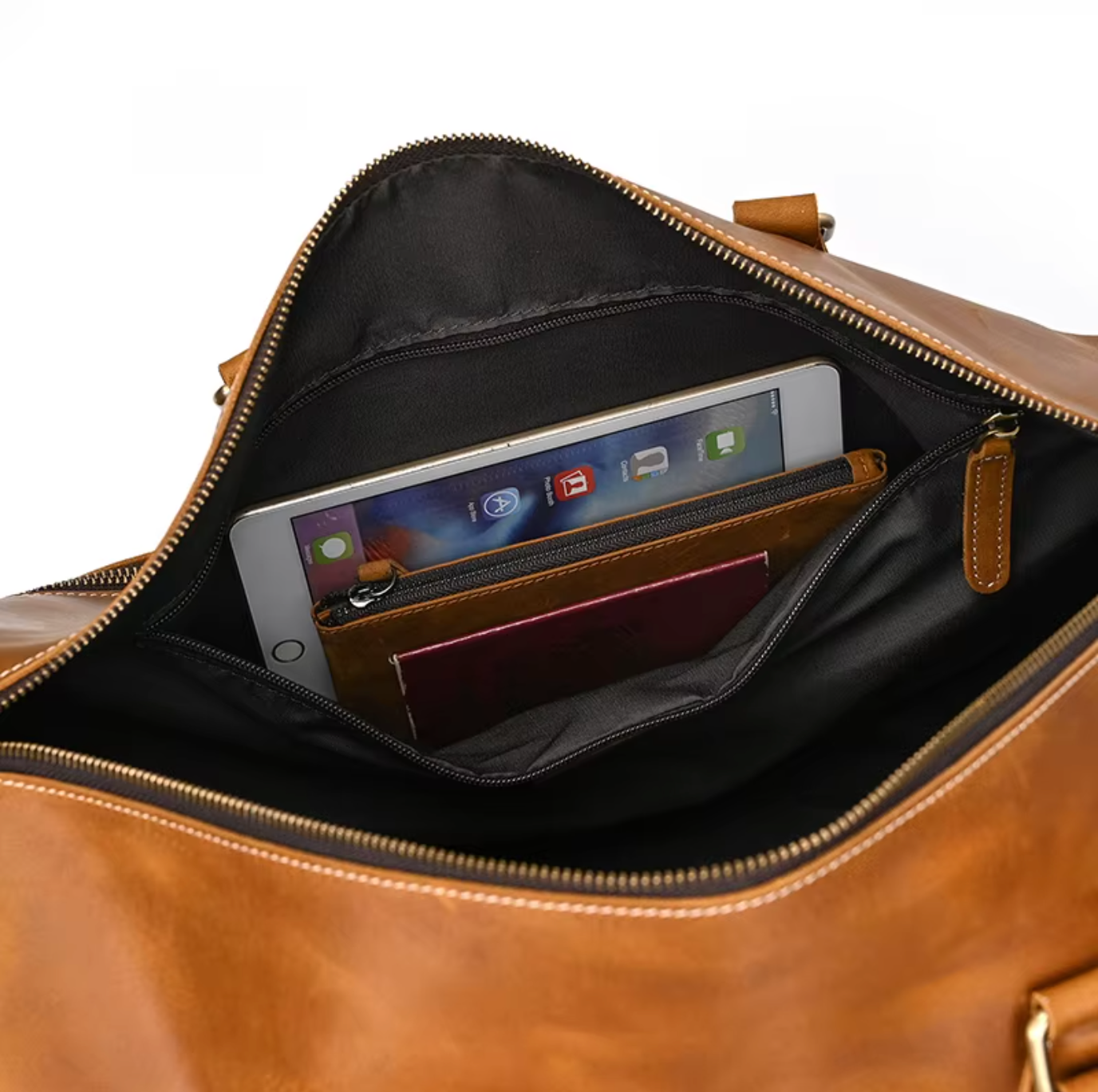 Leather Travel Business Duffle Bag