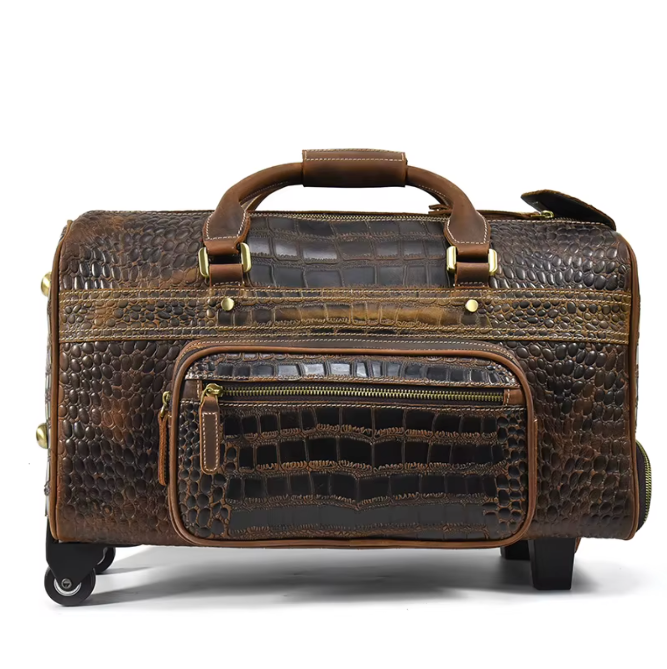 Leather Airport Travel Duffle Bag