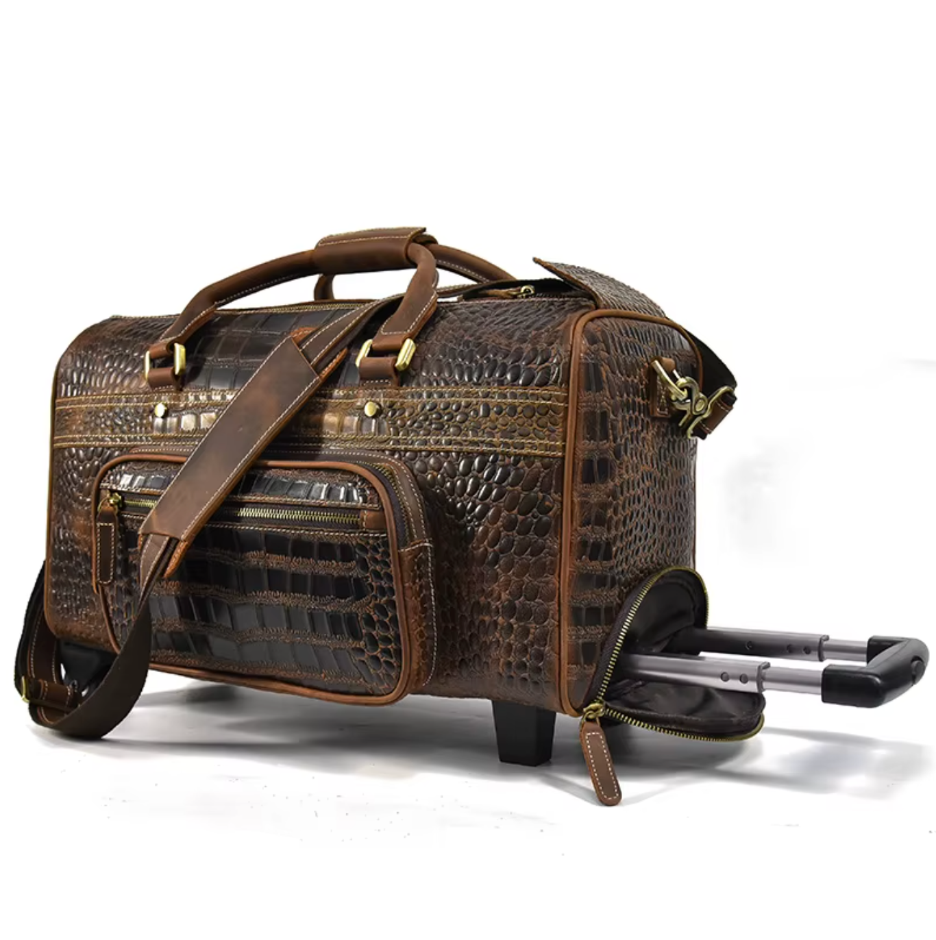Leather Airport Travel Duffle Bag