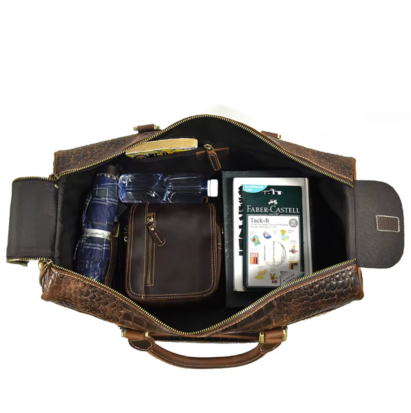 Leather Airport Travel Duffle Bag