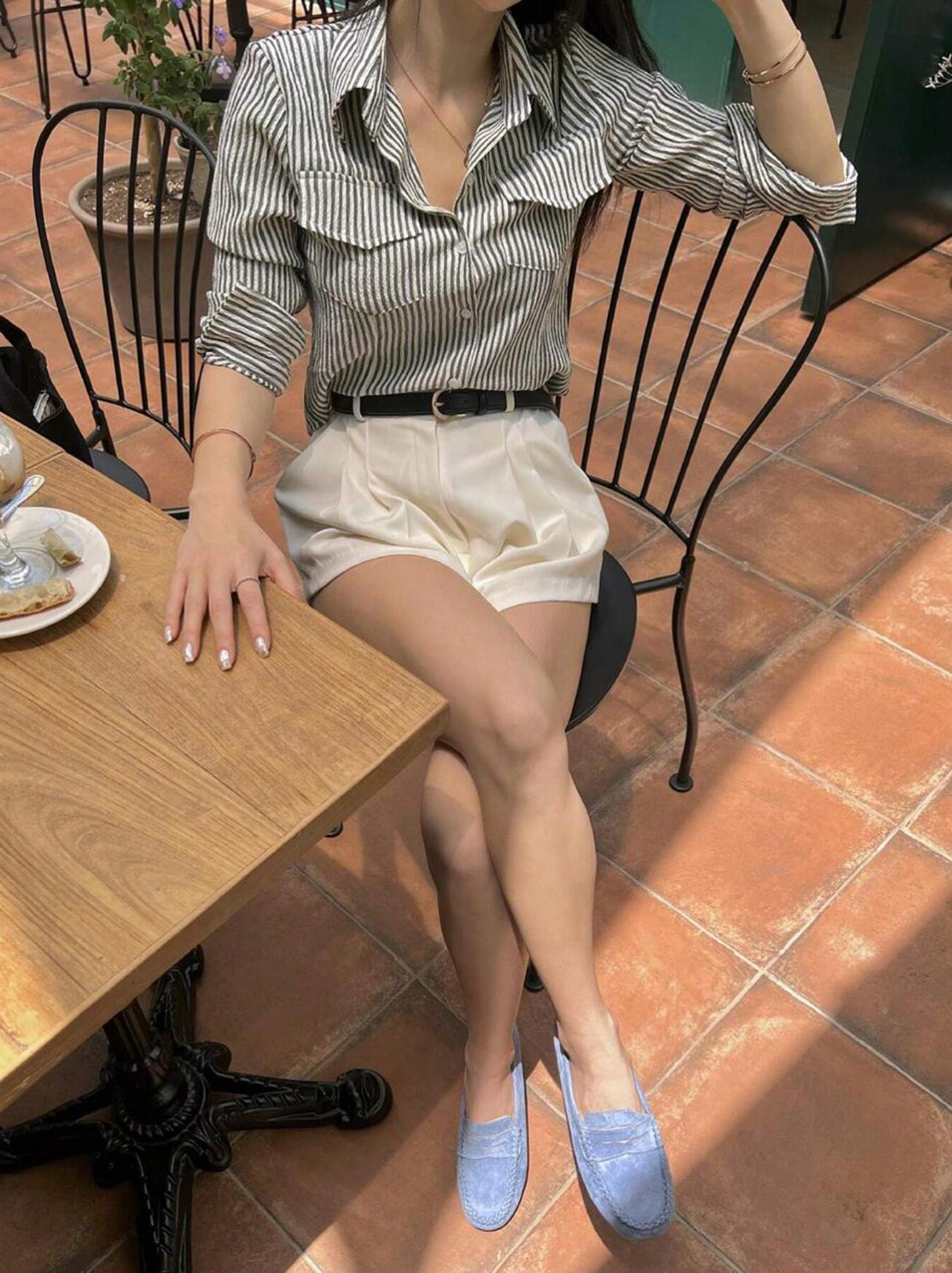 womens business casual tops striped shirt