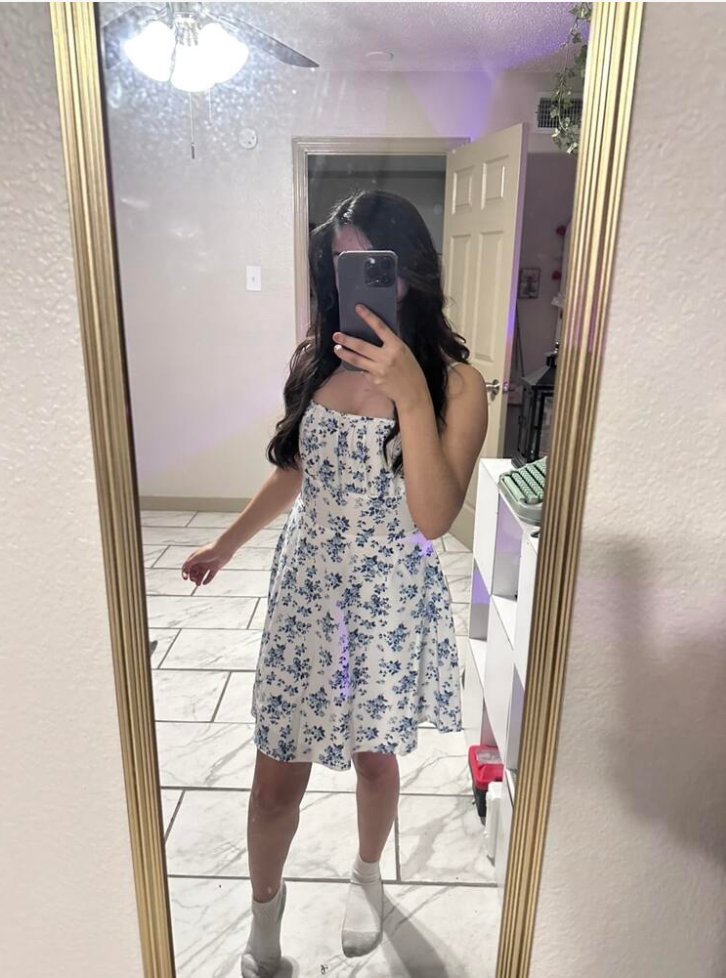 sleeveless sundress with tie shoulder straps
