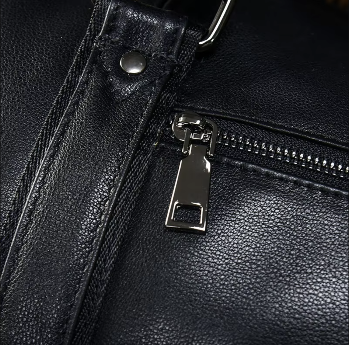 large leather travel weekender duffle bag