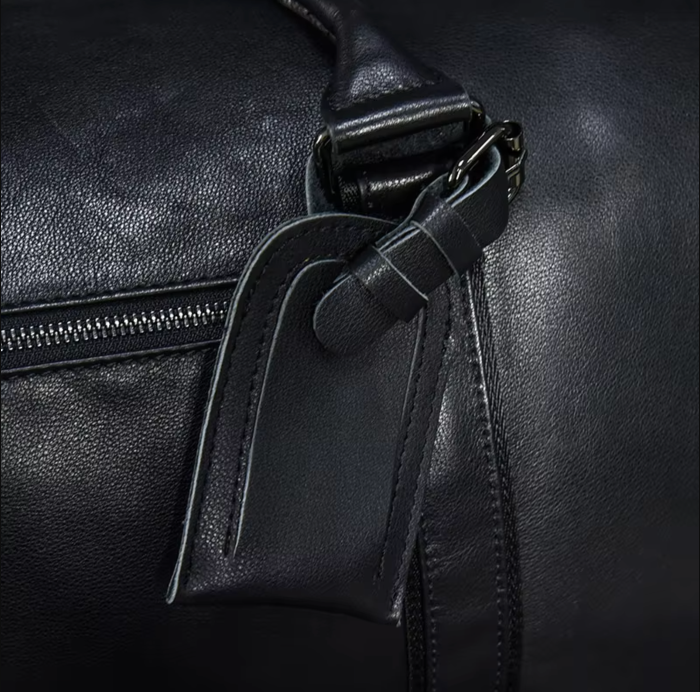large leather travel weekender duffle bag