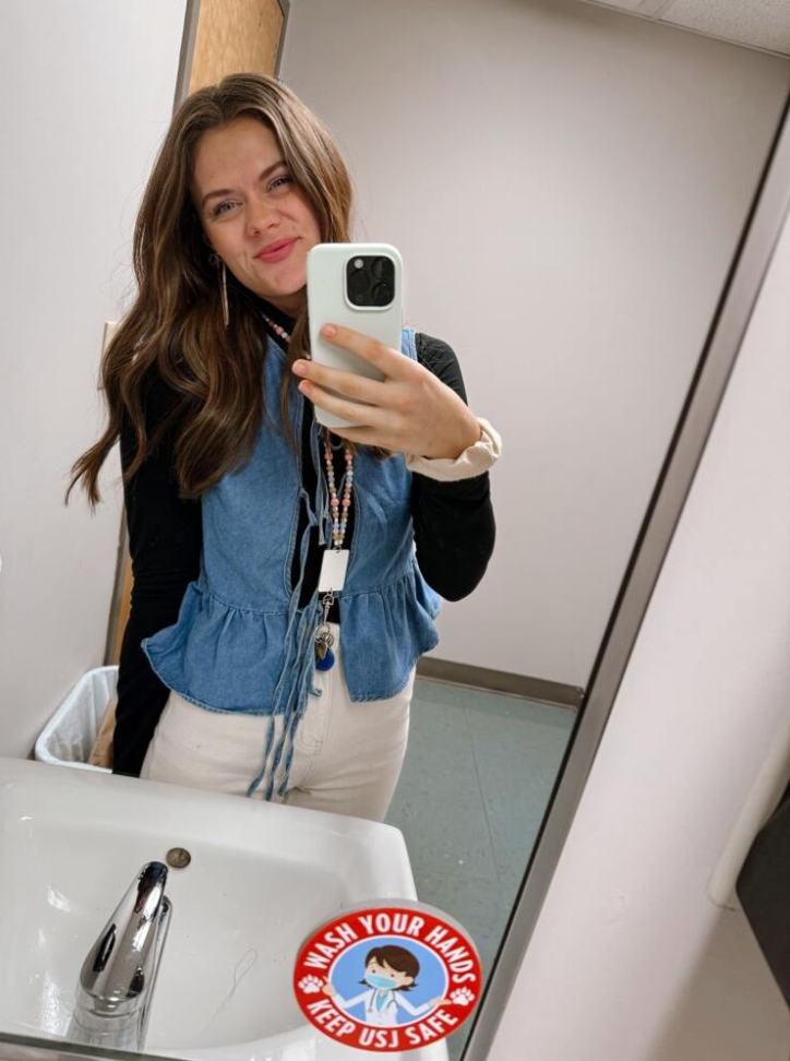 Sleeveless Lace-Up Denim Top