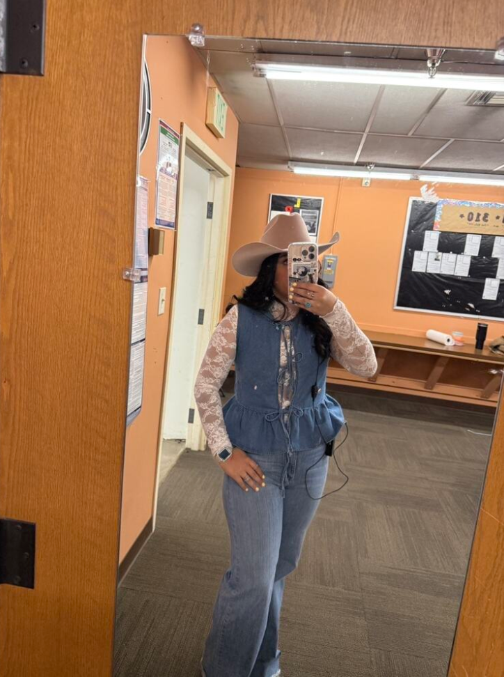 Sleeveless Lace-Up Denim Top