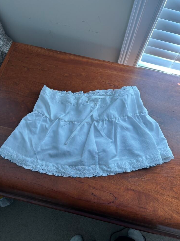 Women's Lace Trim Mini Skirt Summer Beach