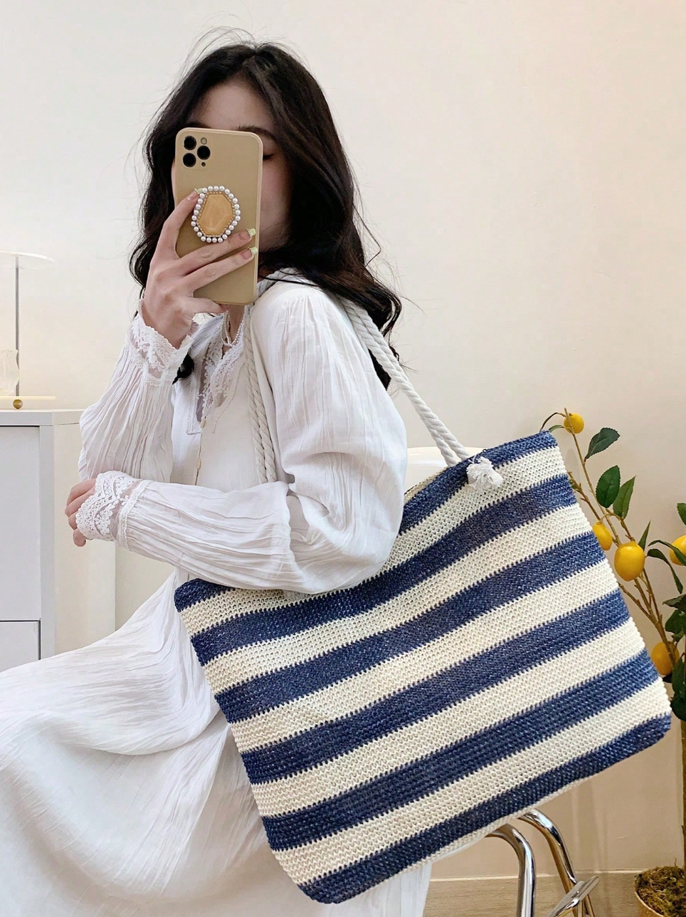 women's large straw tote handbags
