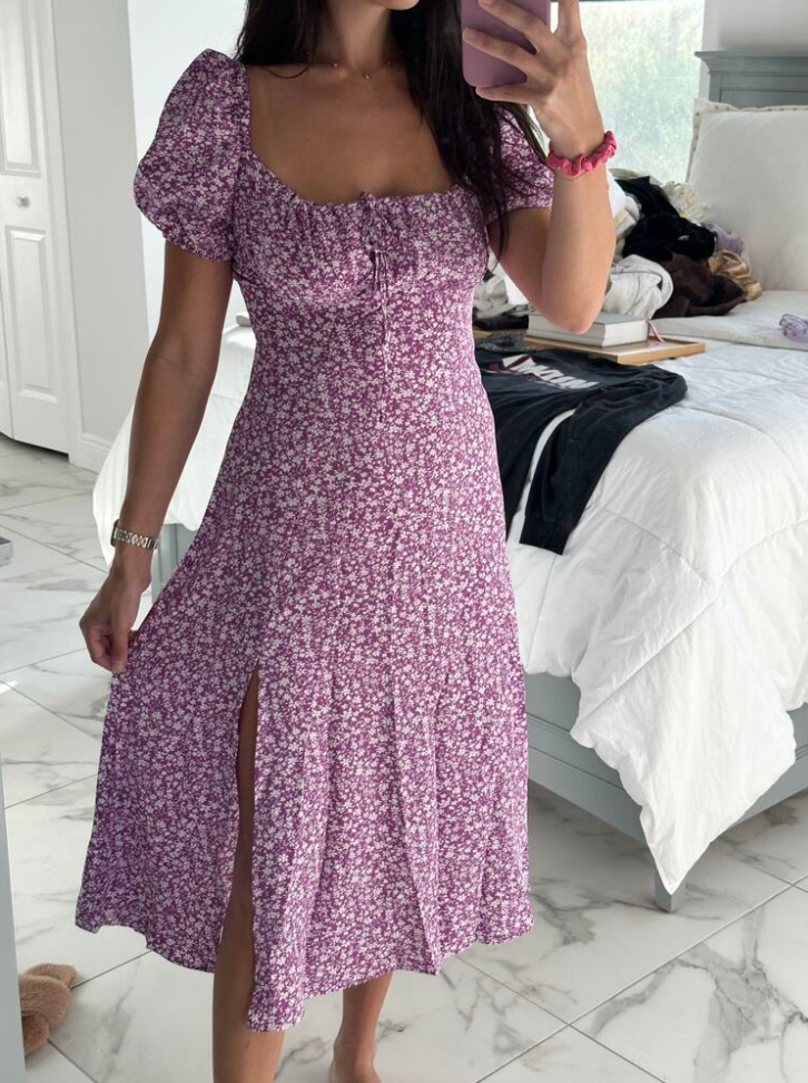 Women split thigh dress for summers beach outfit