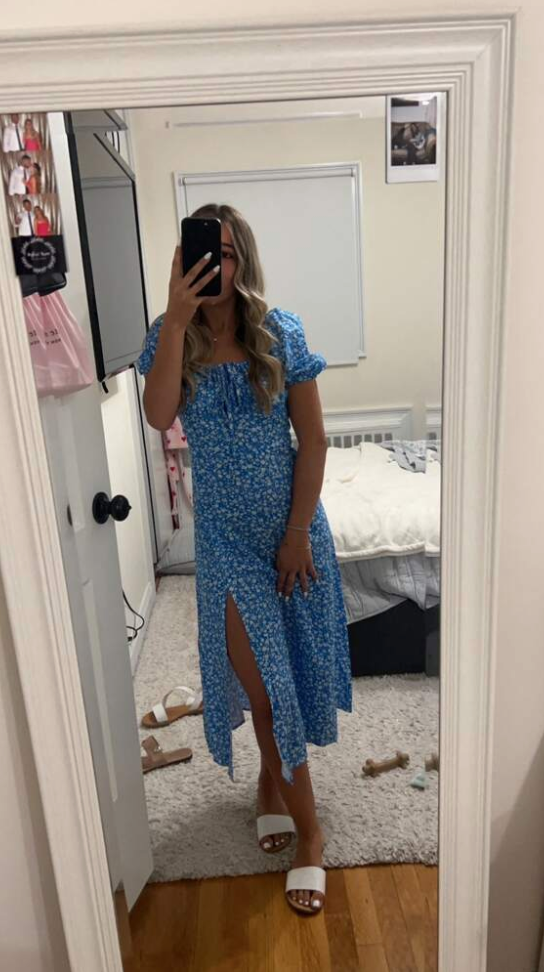 Women split thigh dress for summers beach outfit