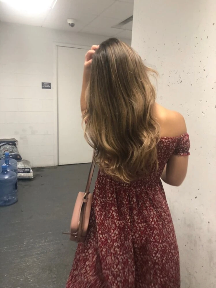 Off Shoulder Dress With Slit Hem