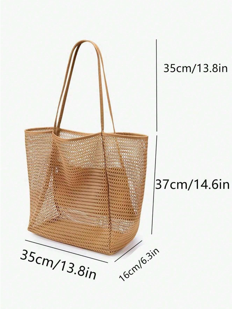Women Mesh Tote Beach Bag Shoulder Purse