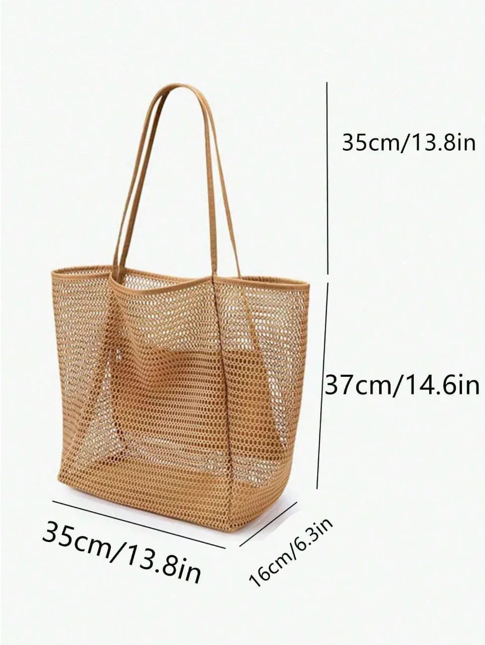 Women Mesh Tote Beach Bag Shoulder Purse