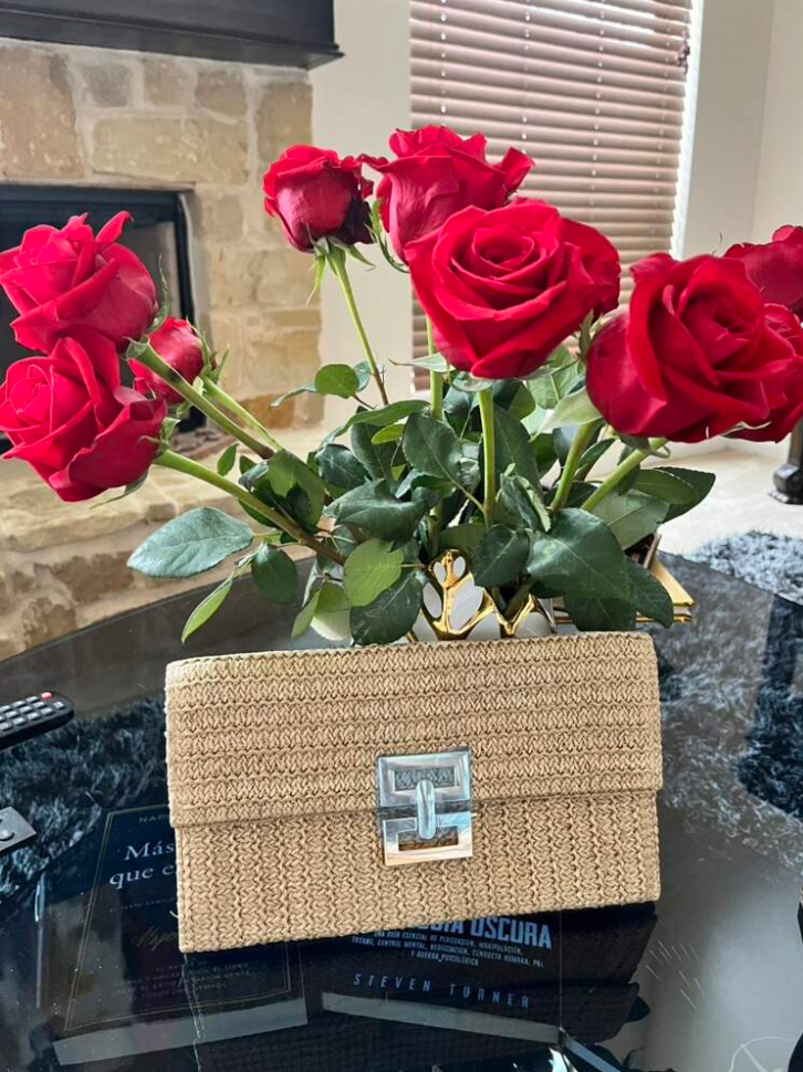 straw clutch for women