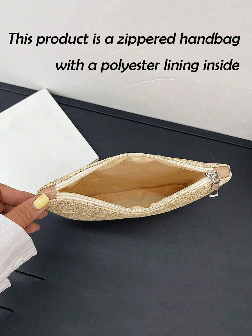 Small Straw Clutch Purse