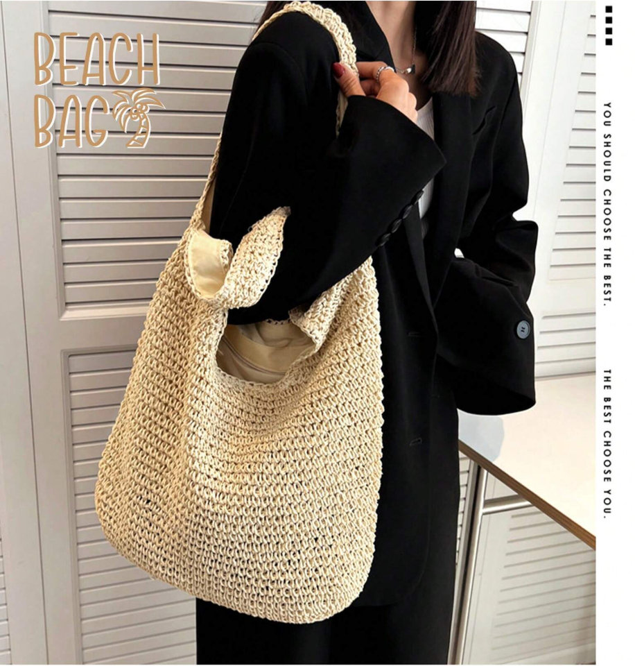 Summer Boho Straw Crochet Bags