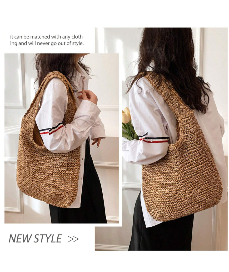 Summer Boho Straw Crochet Bags