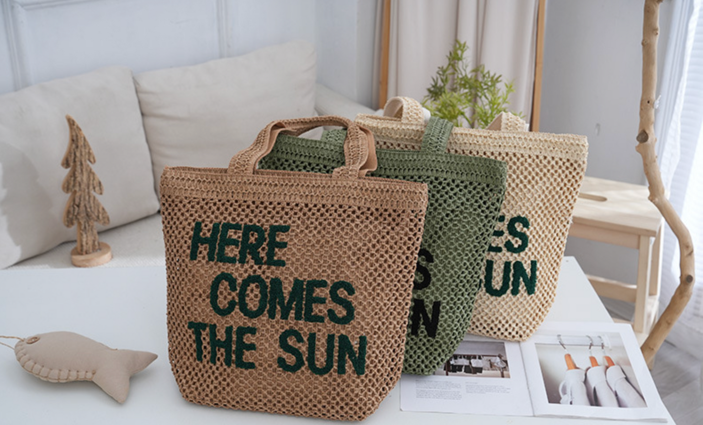Large Crochet Tote Beach Shopper Bag