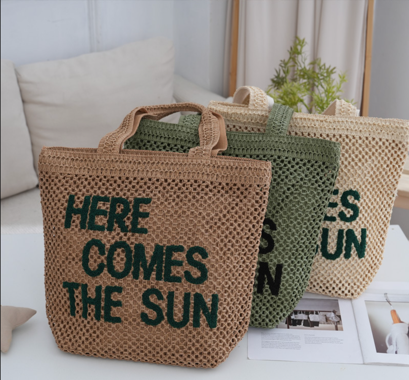 Large Crochet Tote Beach Shopper Bag