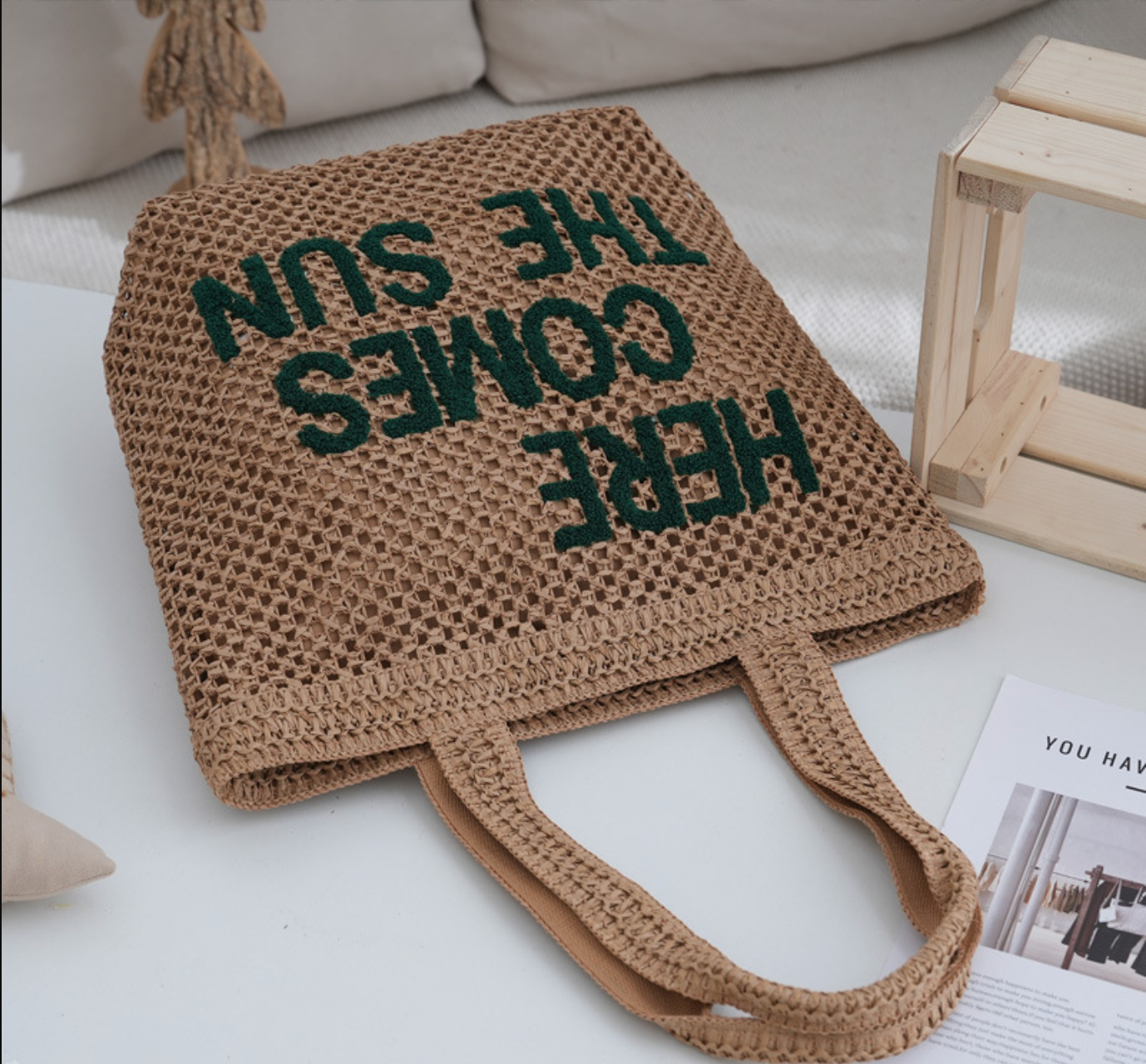 Large Crochet Tote Beach Shopper Bag