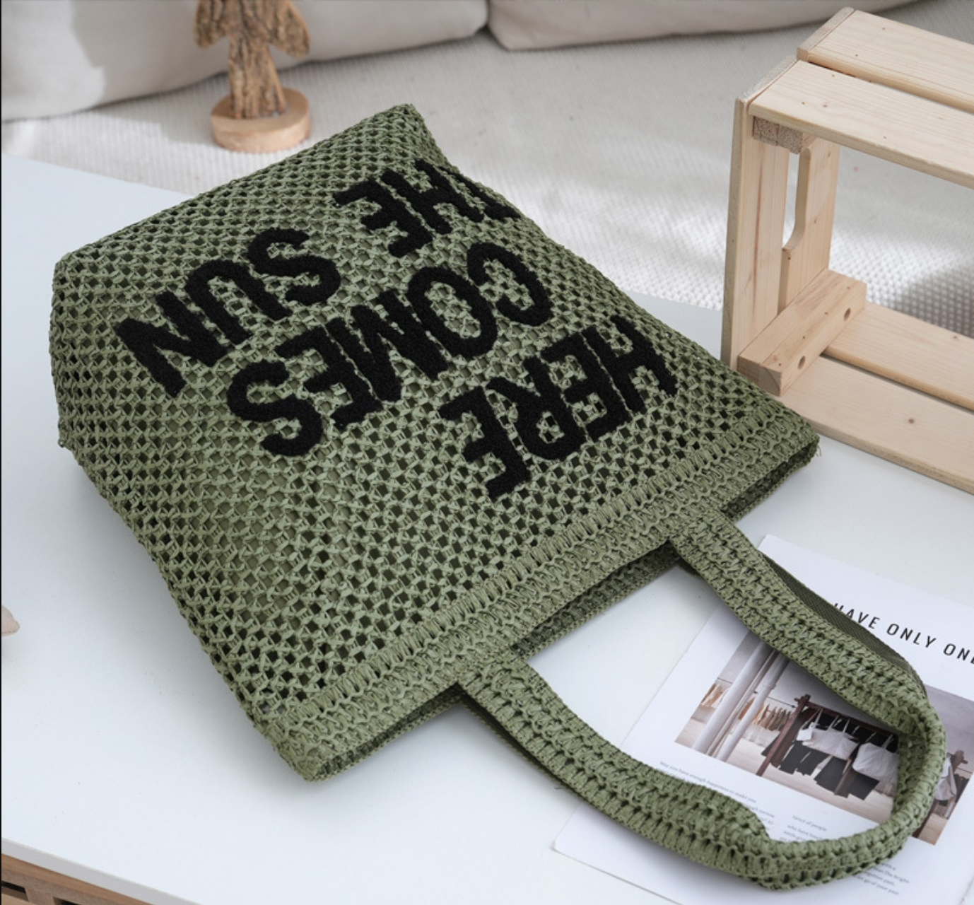 Large Crochet Tote Beach Shopper Bag