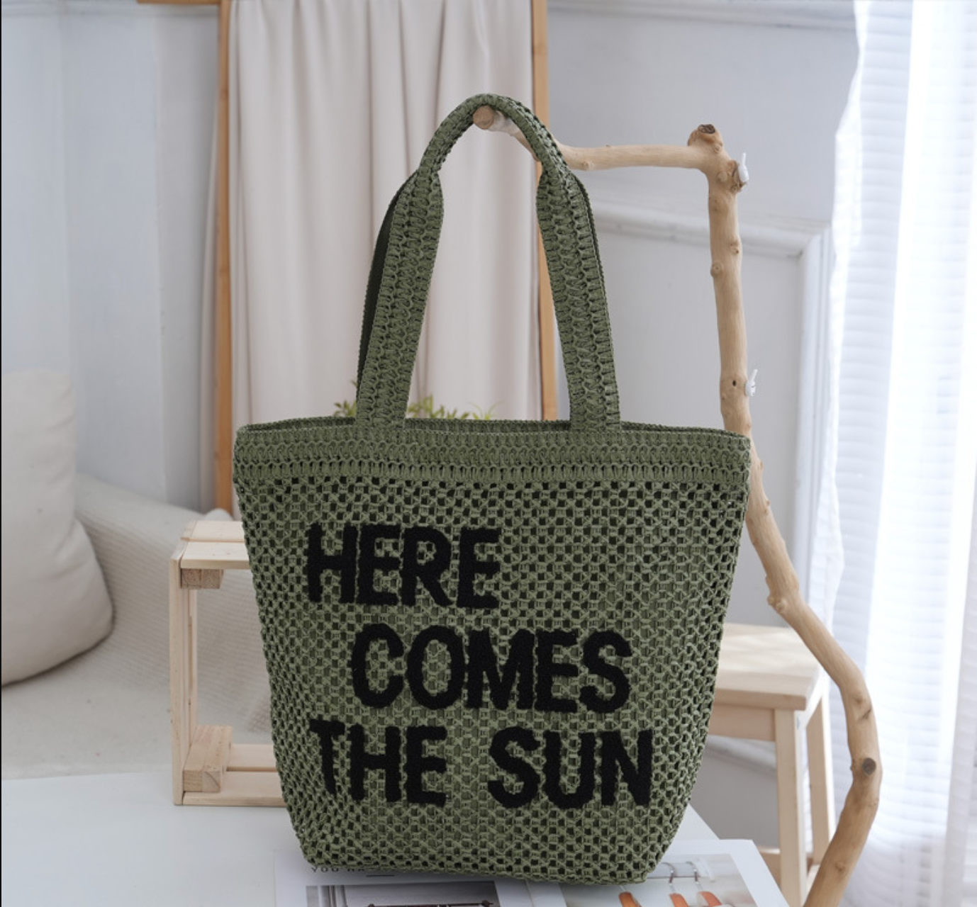 Large Crochet Tote Beach Shopper Bag