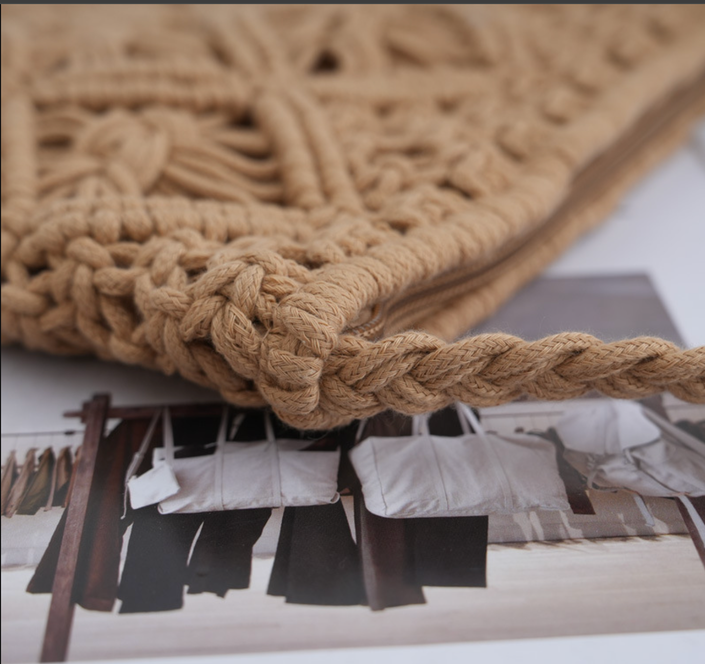 Women Small Crochet Clutch Bag
