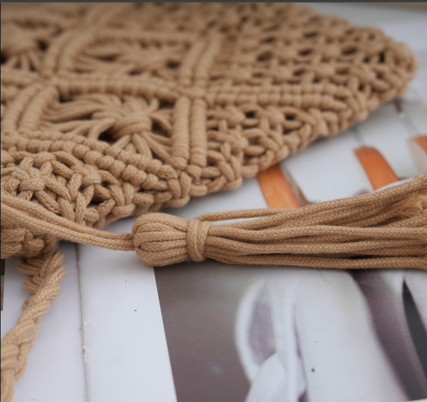 Women Small Crochet Clutch Bag