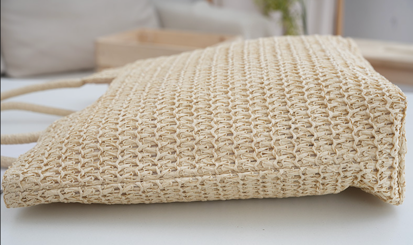 woven large straw bags beach summers holiday