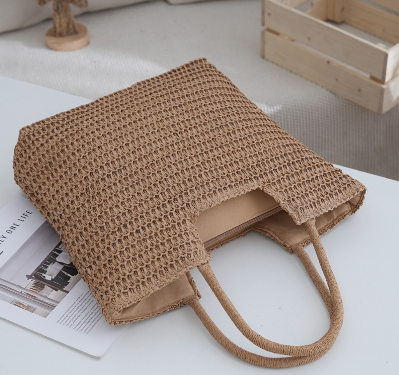 woven large straw bags beach summers holiday