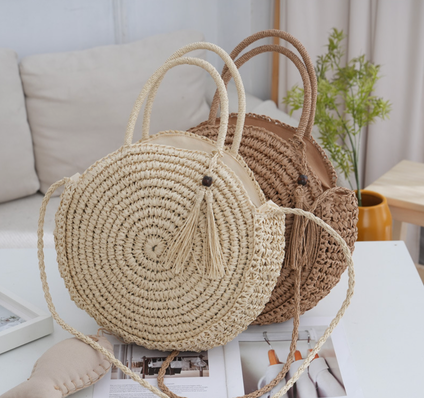 women woven straw bag beach summer