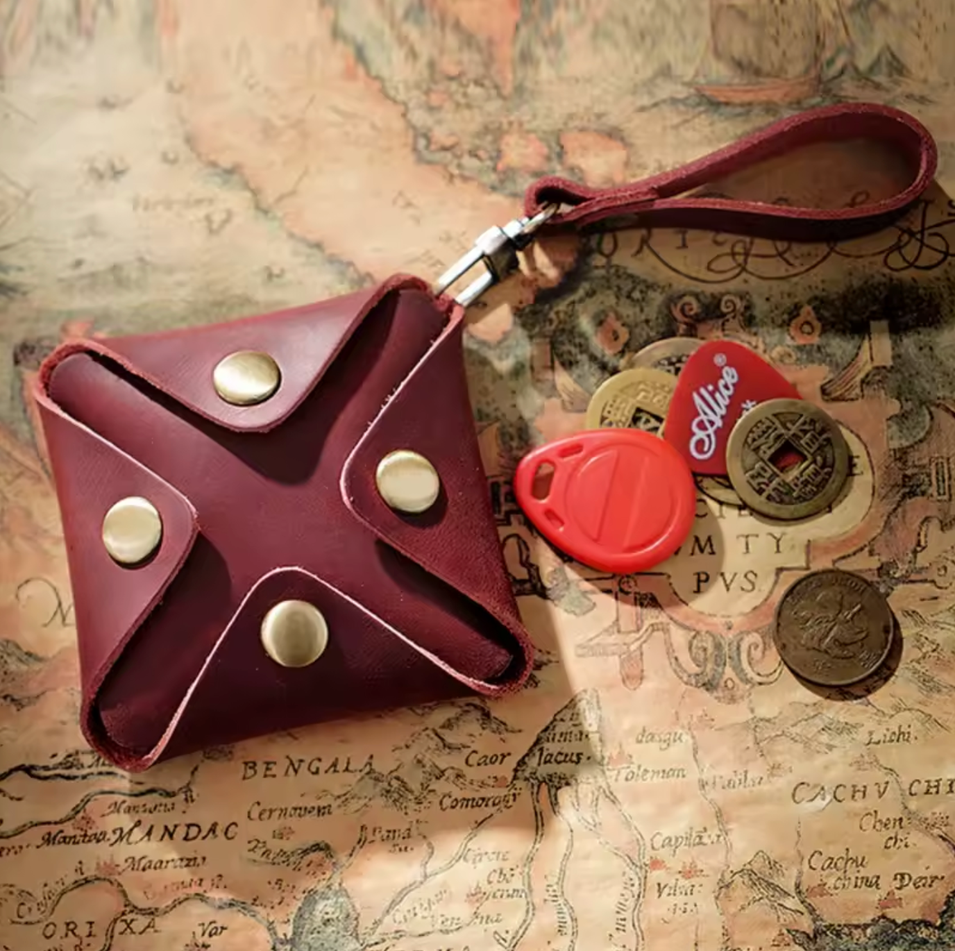 leather coin change purse mini handbag