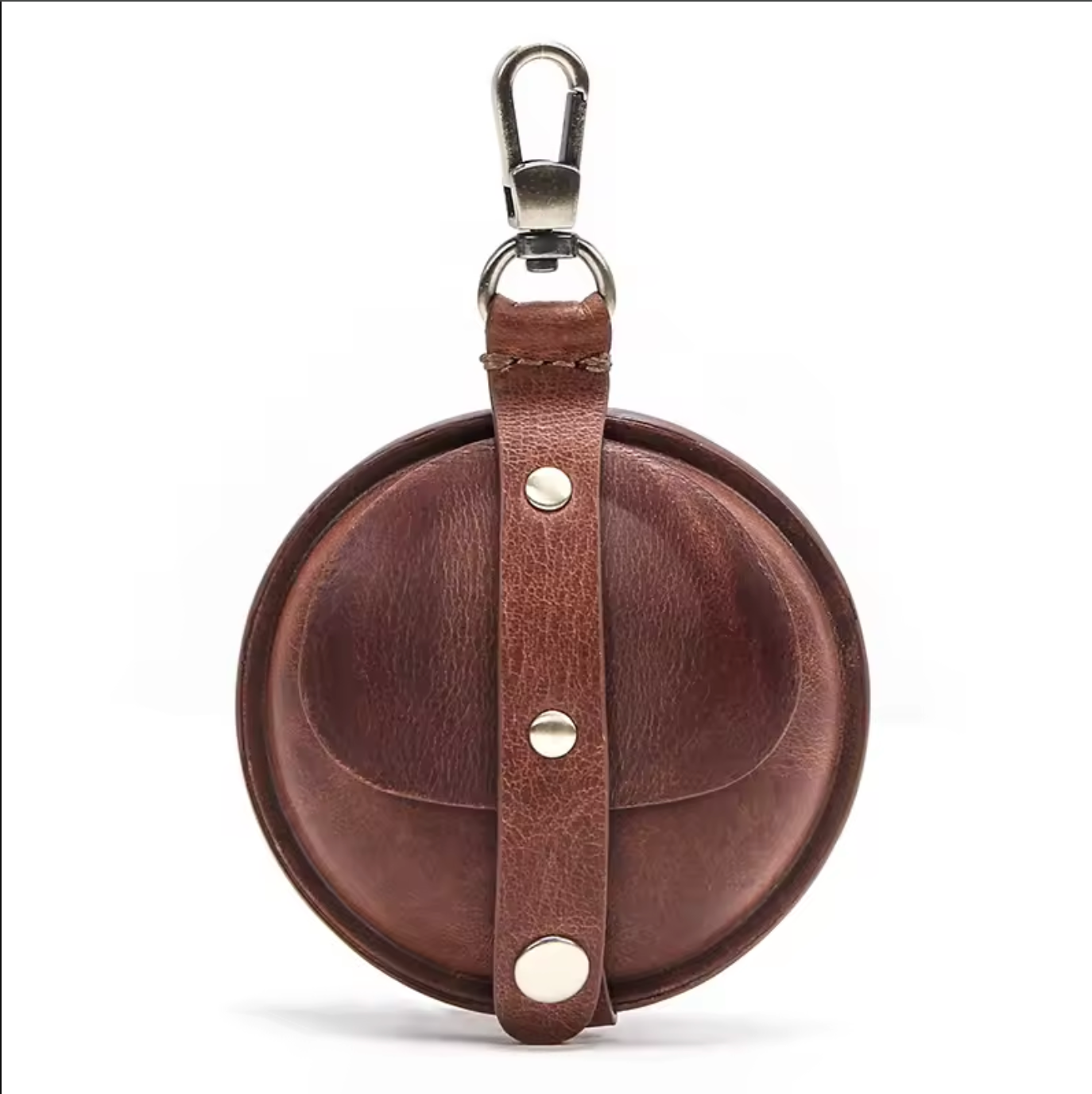 Leather Men's Coin Purse Earphone Pouch Waist Bag