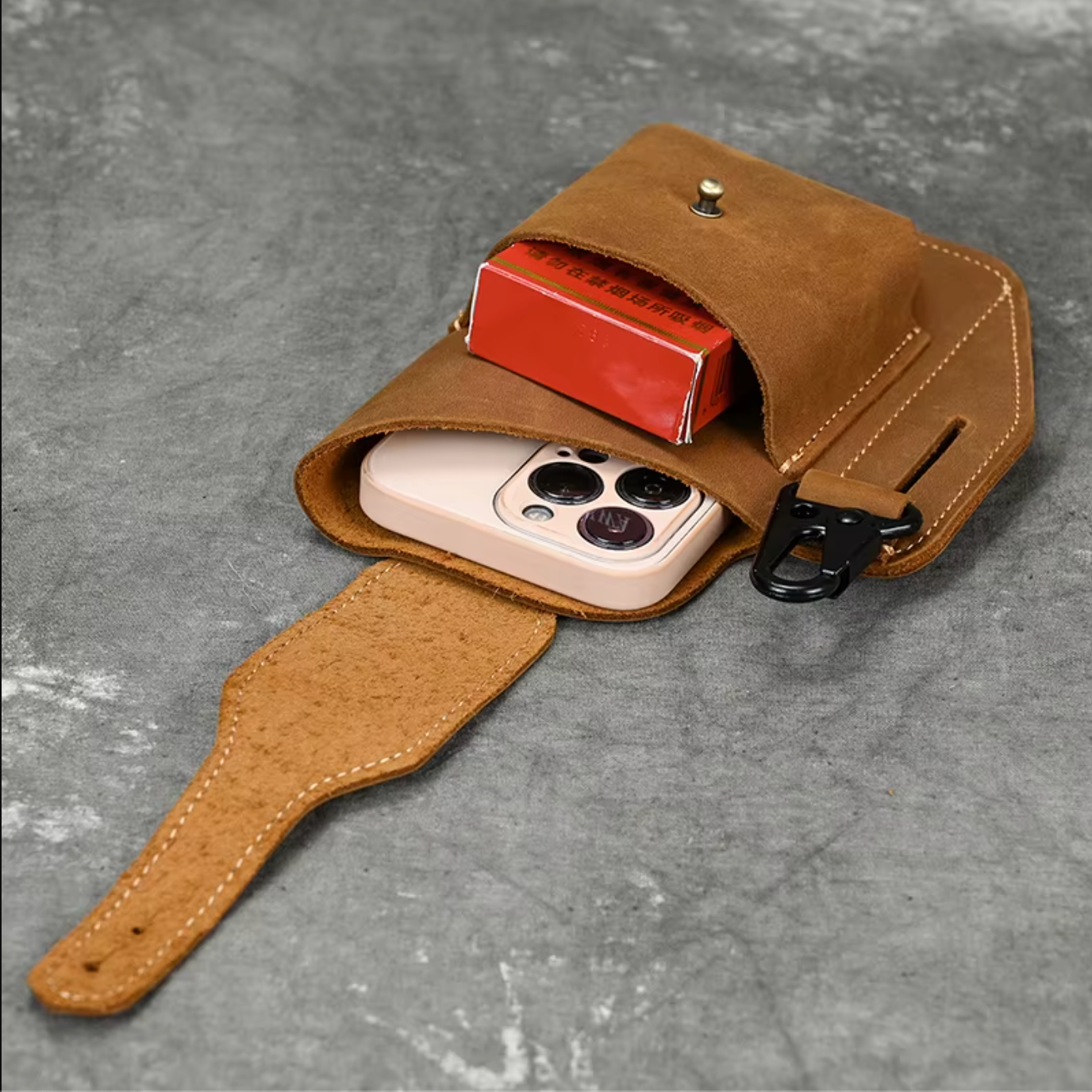 Genuine Leather Phone Waist Bag