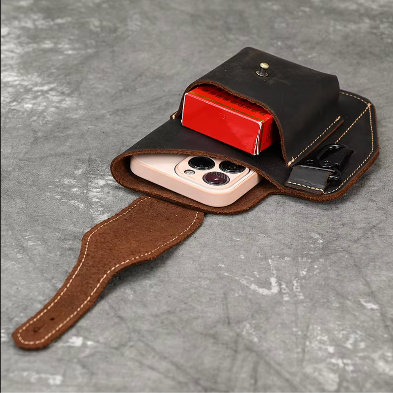Genuine Leather Phone Waist Bag
