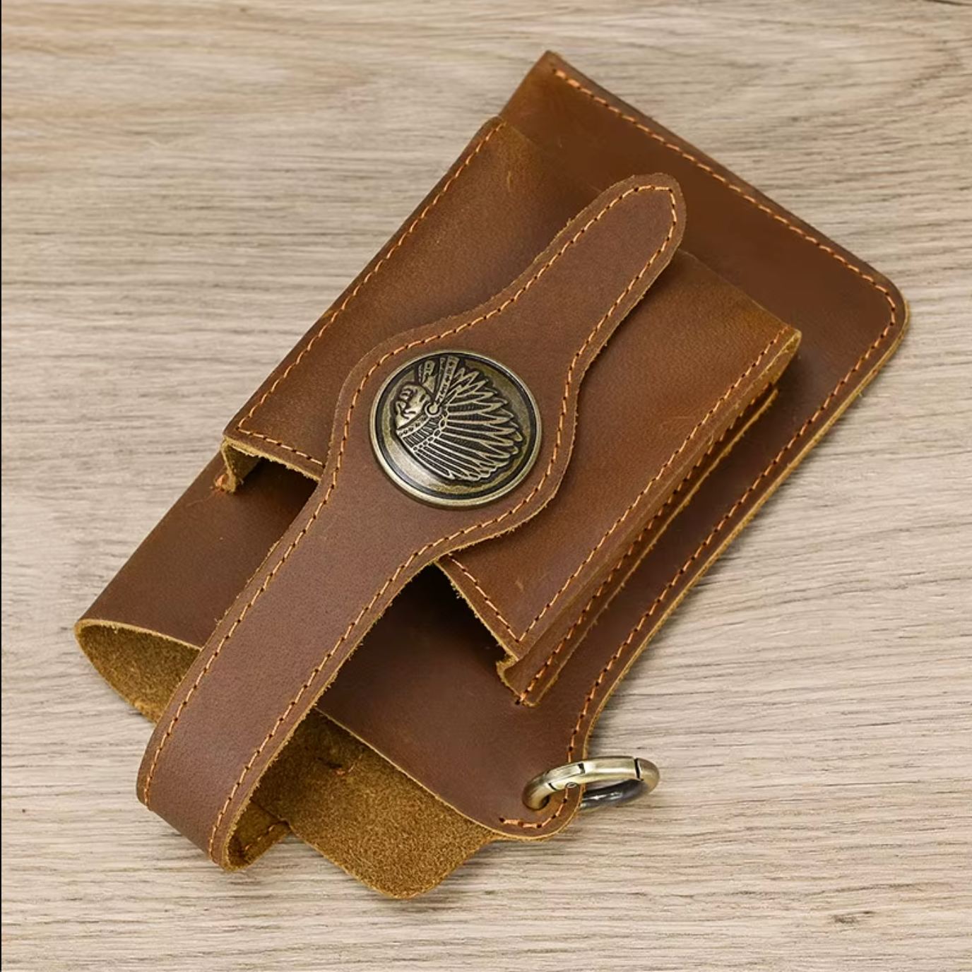 mens leather waist bag pack