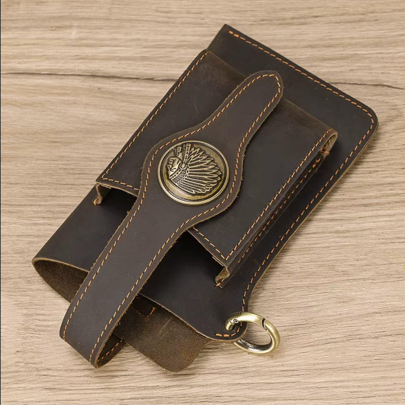 mens leather waist bag pack