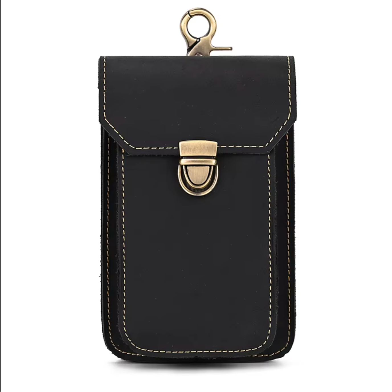 Genuine Leather Belt Clip Phone Pouch Waist Bag