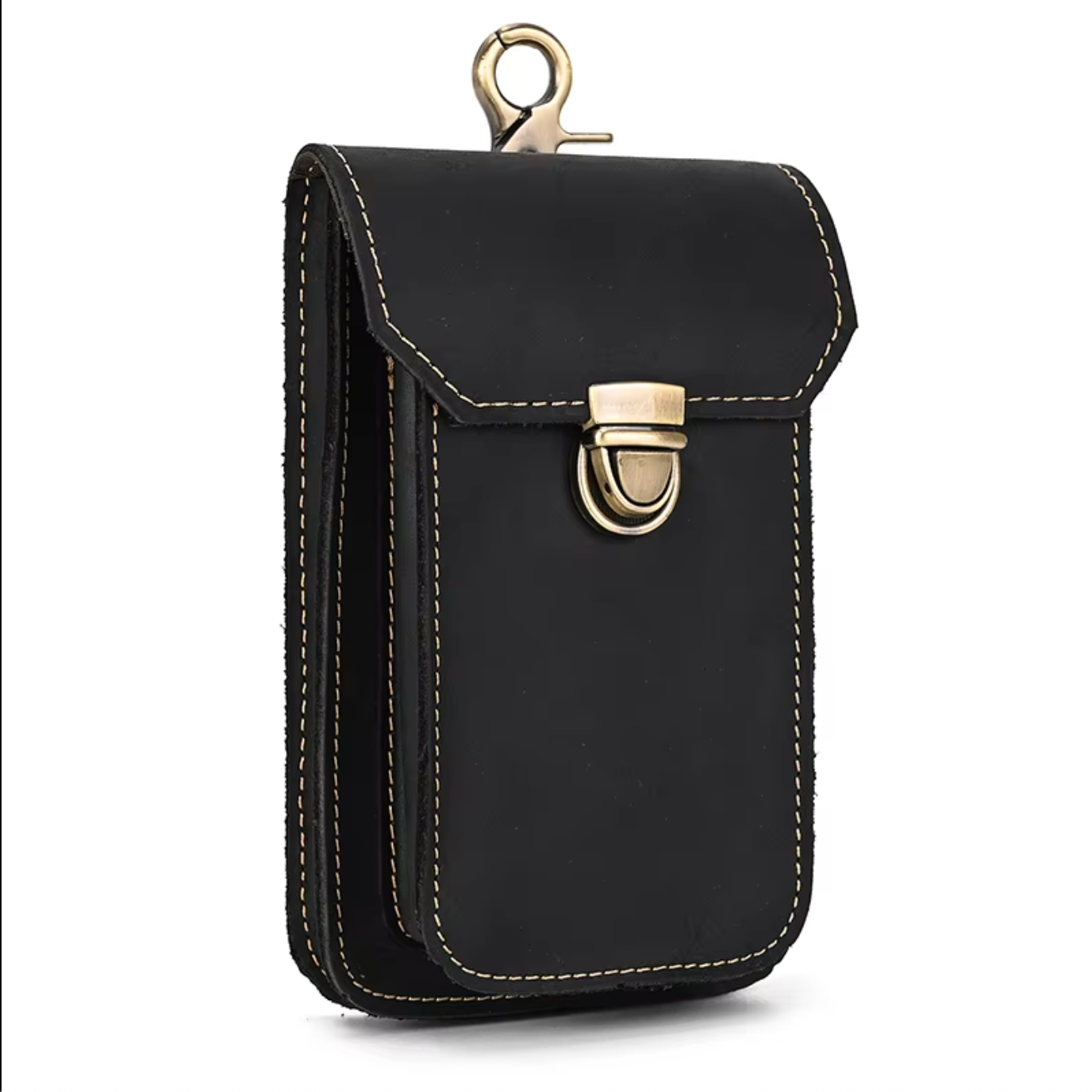 Genuine Leather Belt Clip Phone Pouch Waist Bag