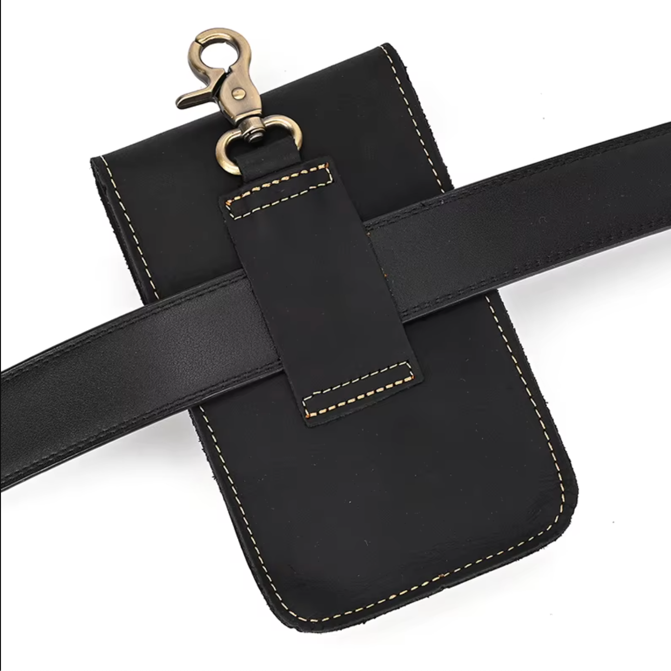 Genuine Leather Belt Clip Phone Pouch Waist Bag
