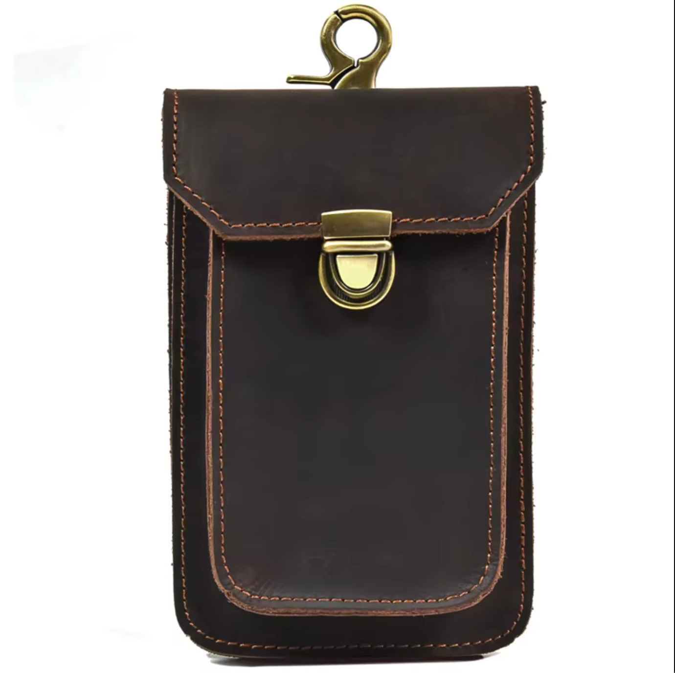 Genuine Leather Belt Clip Phone Pouch Waist Bag
