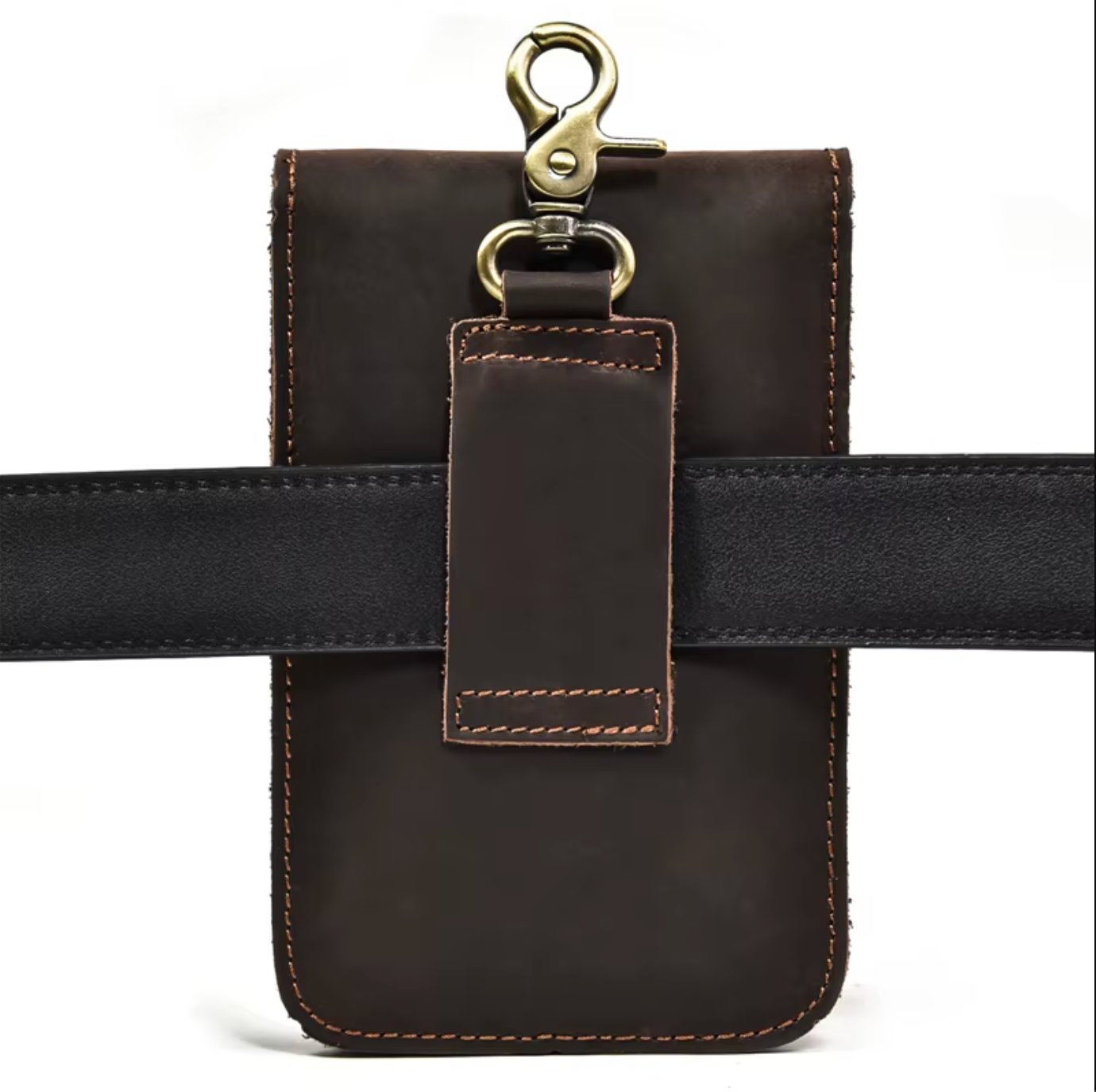 Genuine Leather Belt Clip Phone Pouch Waist Bag