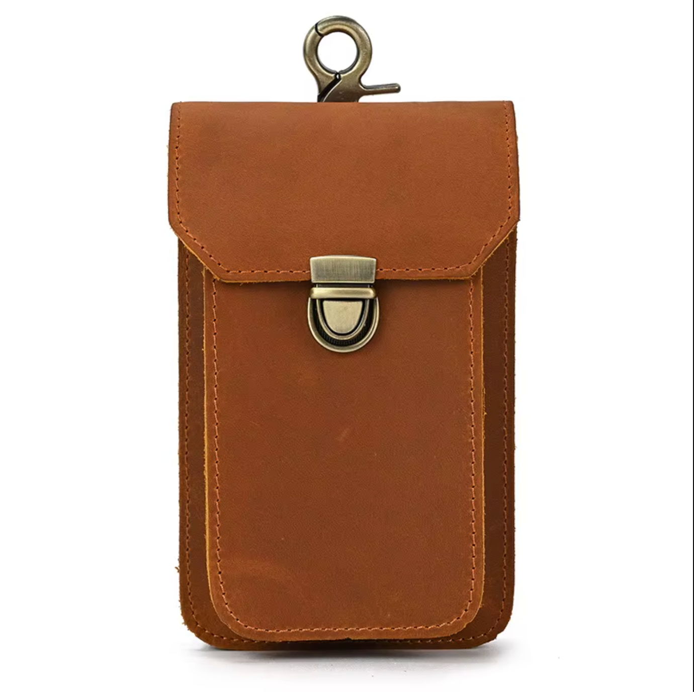 Genuine Leather Belt Clip Phone Pouch Waist Bag