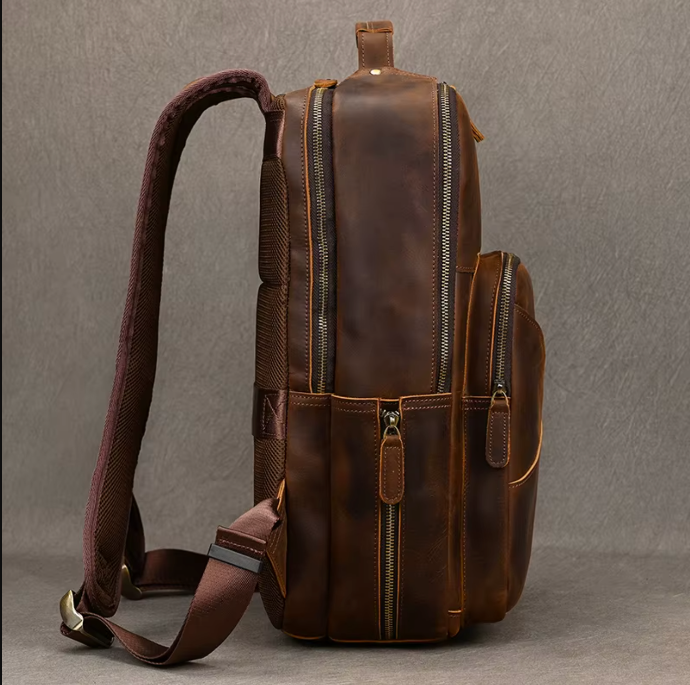 Genuine Leather Backpack for Travel