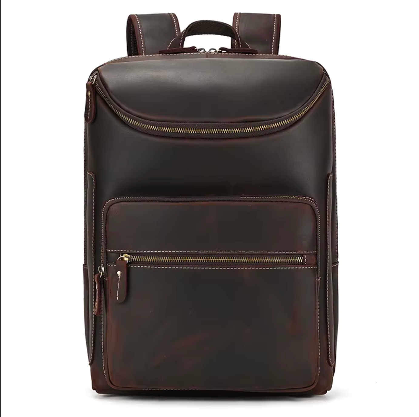 Genuine Leather Bagpack Brown