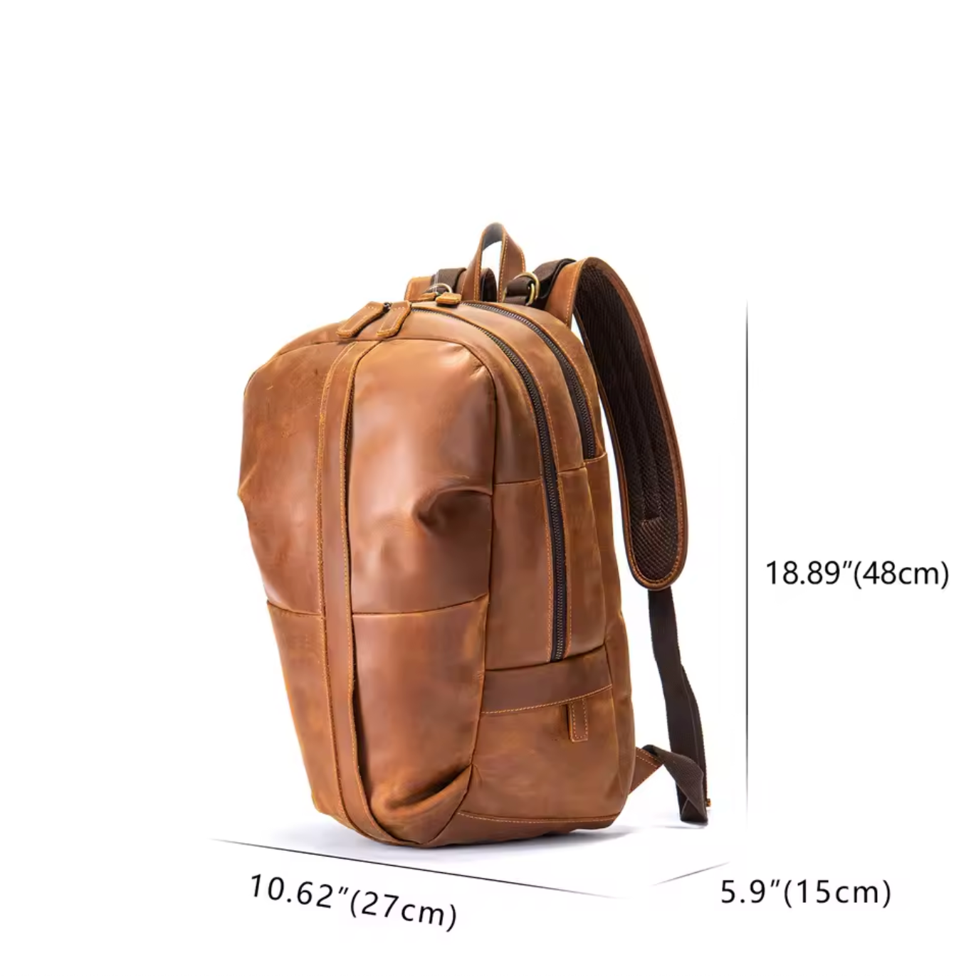 Genuine Leather Men Backpack Daypacks