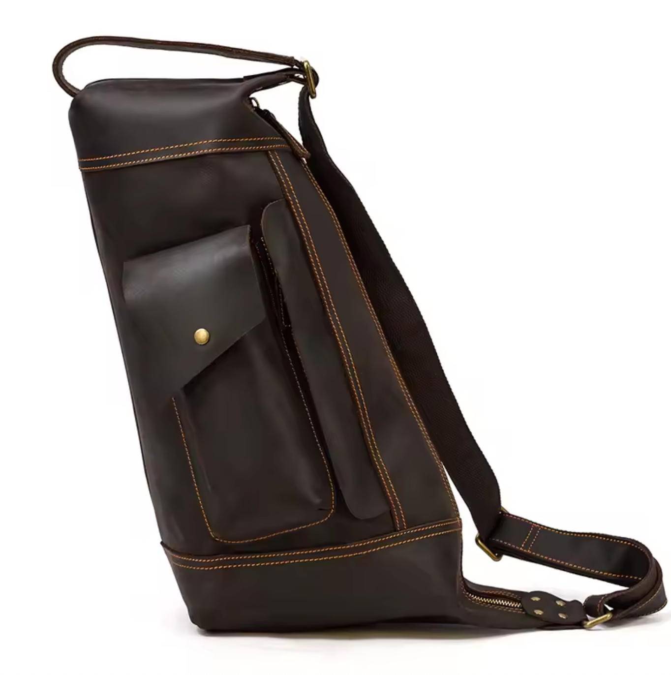 Men's Leather Chest Sling Bag