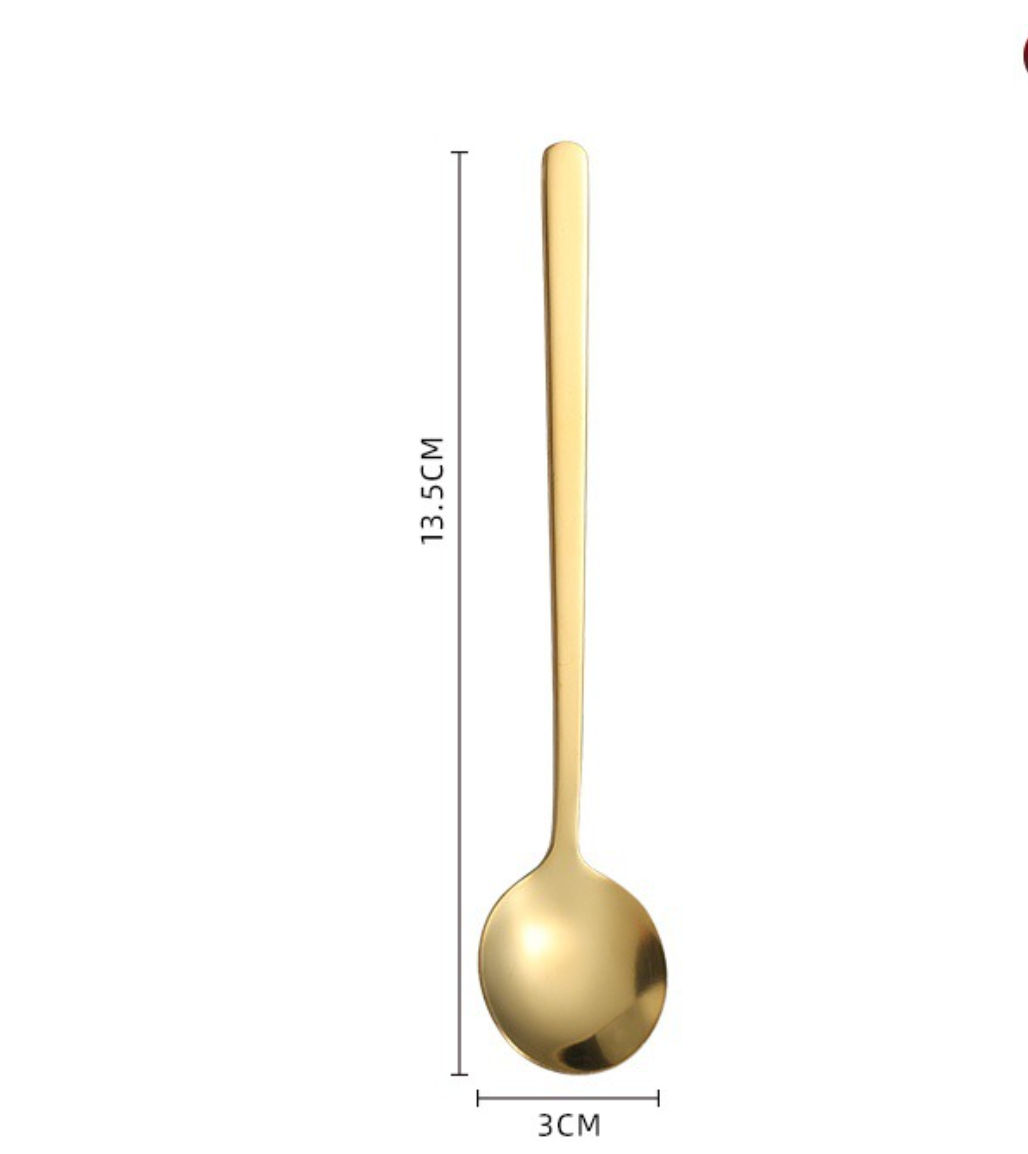 Stainless Steel Round Spoon Coffee Stirring