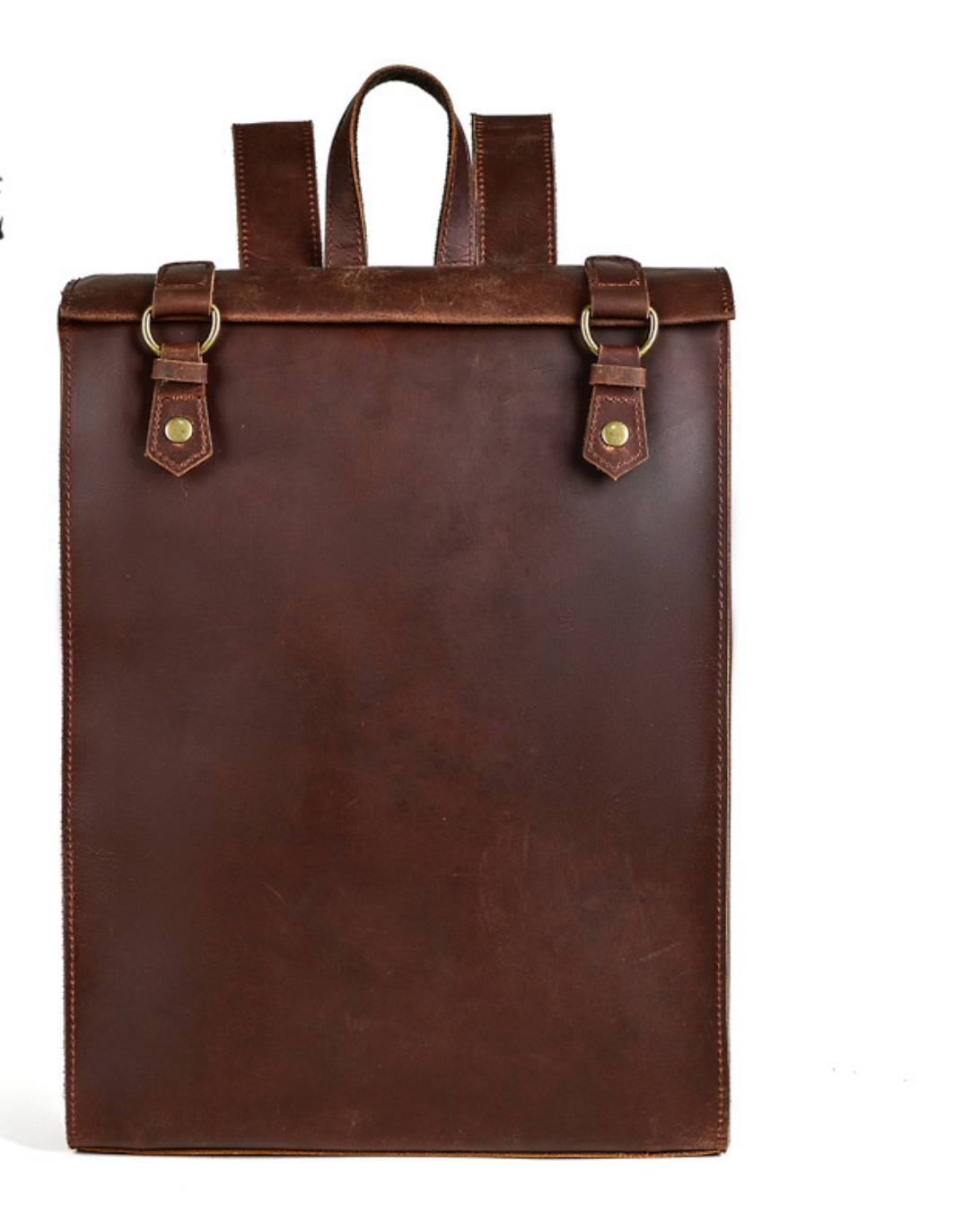 Vintage Crazy Horse Leather Backpack Men Women